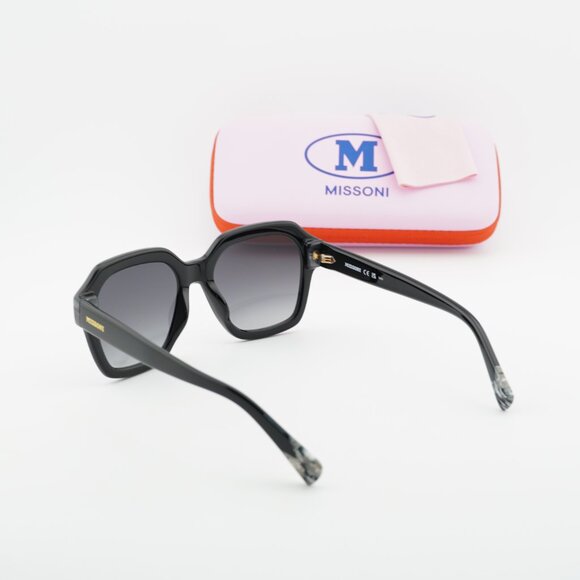 Missoni MIS 0130/G/S 0807 9O Sunglasses Black Square Frame, Grey Lenses